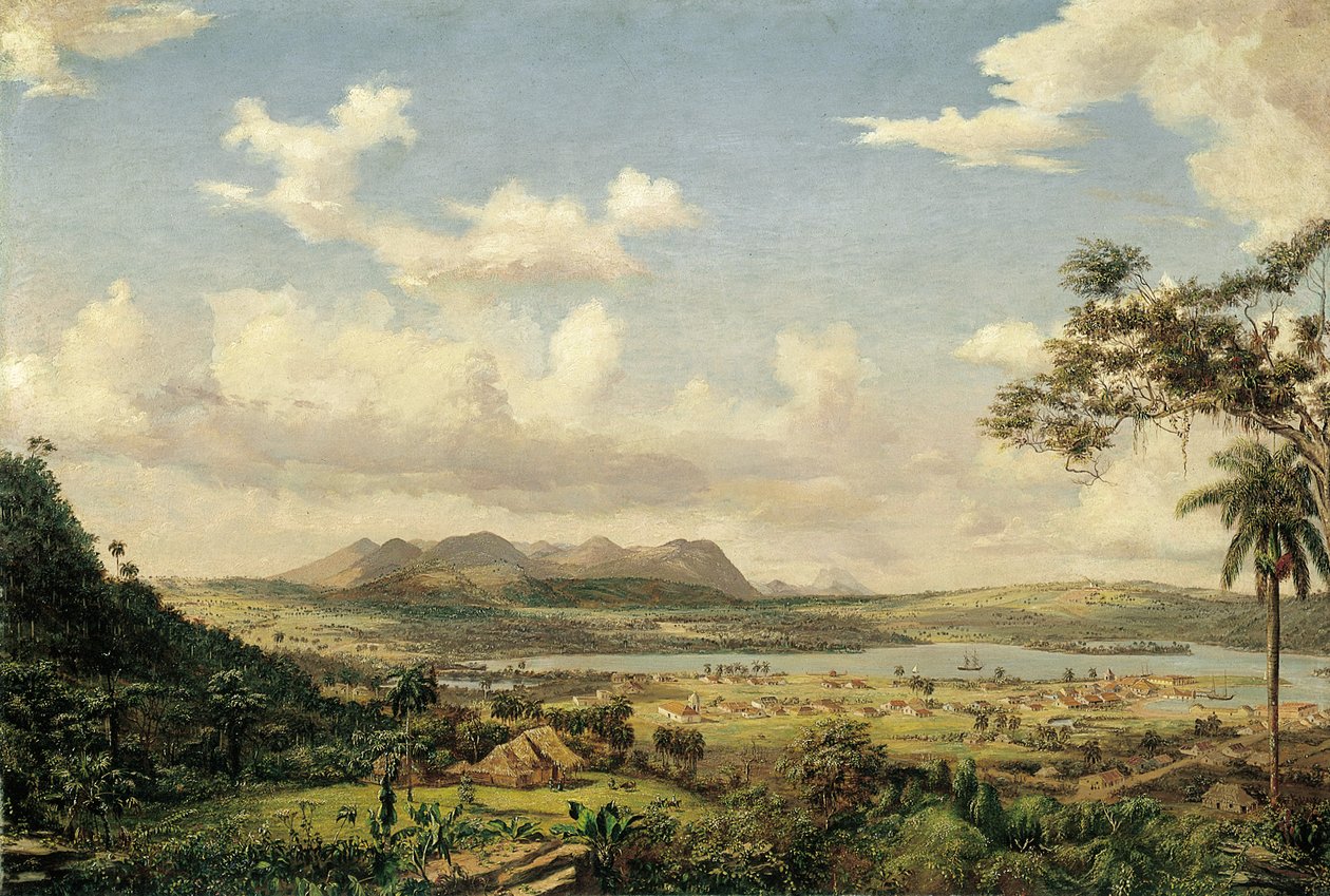 Havanna Bay, Kuba, ca 1854-61 olja på duk av Charles de Wolfe Brownell