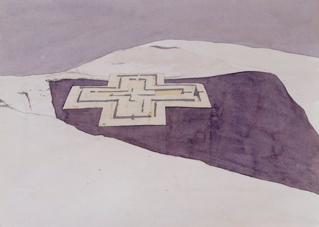 Giorgis III, Lalibela, Etiopien, 1996 (wc på papper) av Charlie Millar