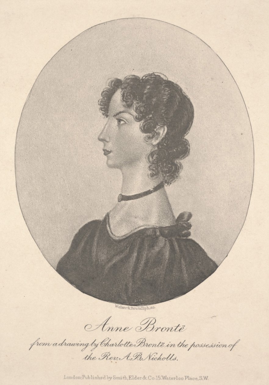 Anne Brontë, graverad av Walker & Boutall, ca 1836-49 (gravyr) av Charlotte Bronte