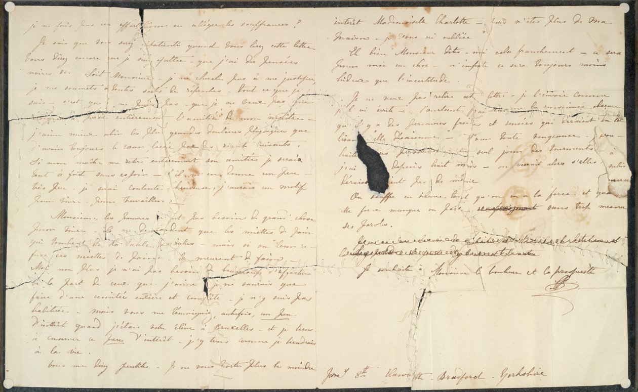 Brev från Charlotte Bronte till Prof. Constantin Heger av Charlotte Bronte