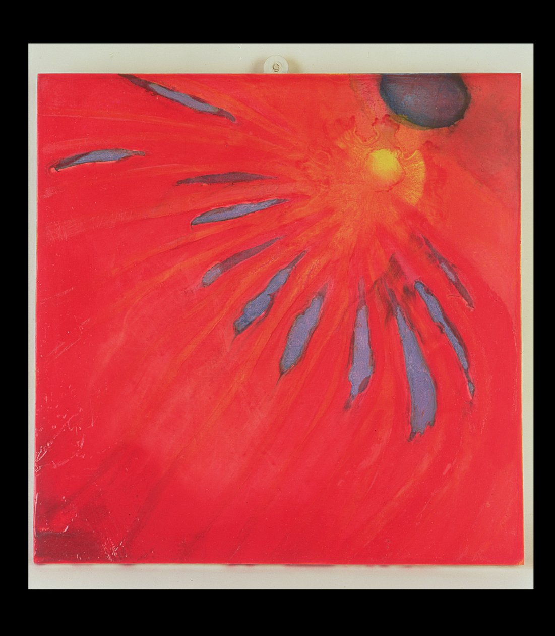 Fan Fire, 1997 (olja och glasyr på gessobräda) av Charlotte Johnstone