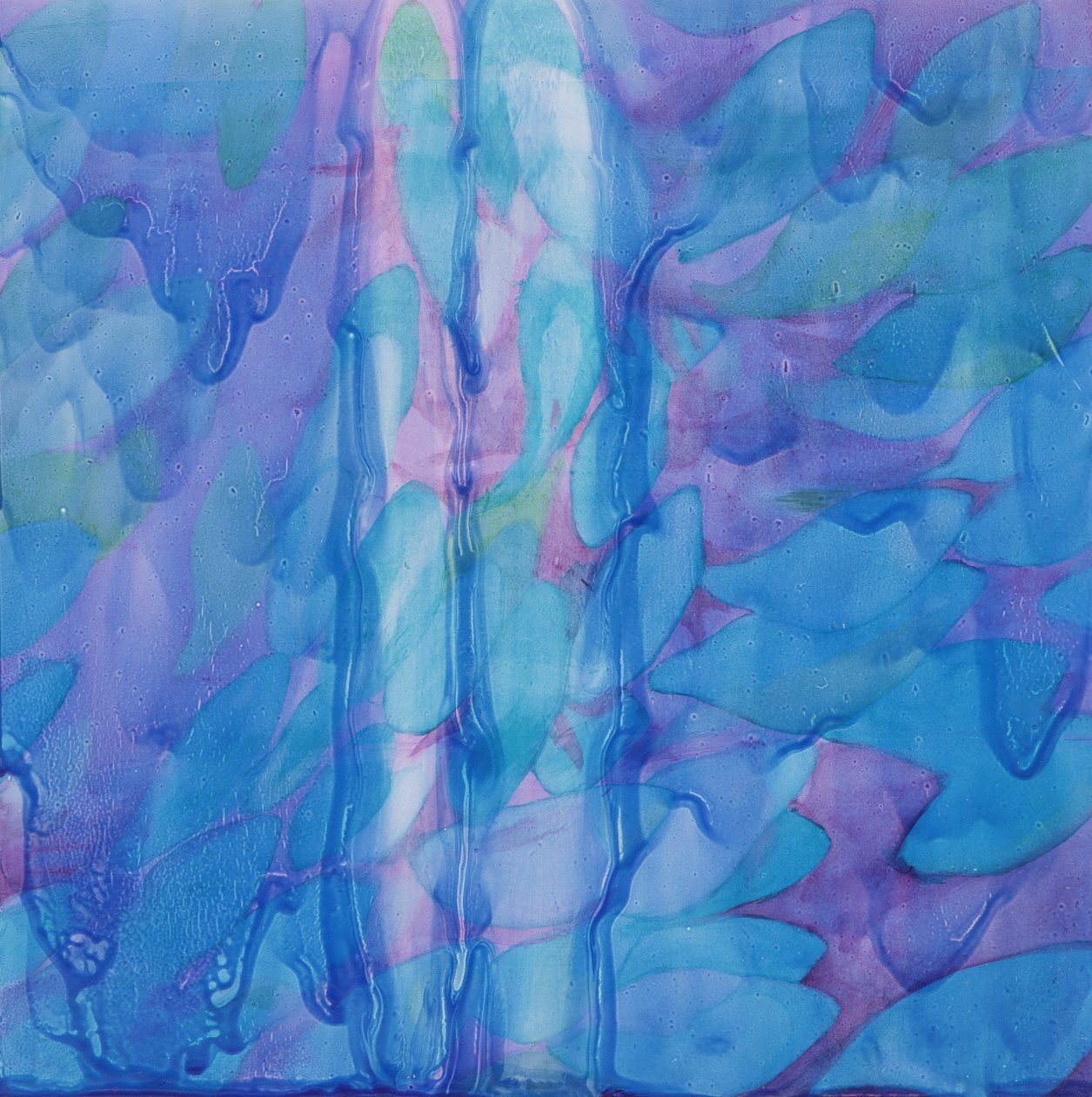 Humpbacks Blue, 2000 (olja på gesso) av Charlotte Johnstone