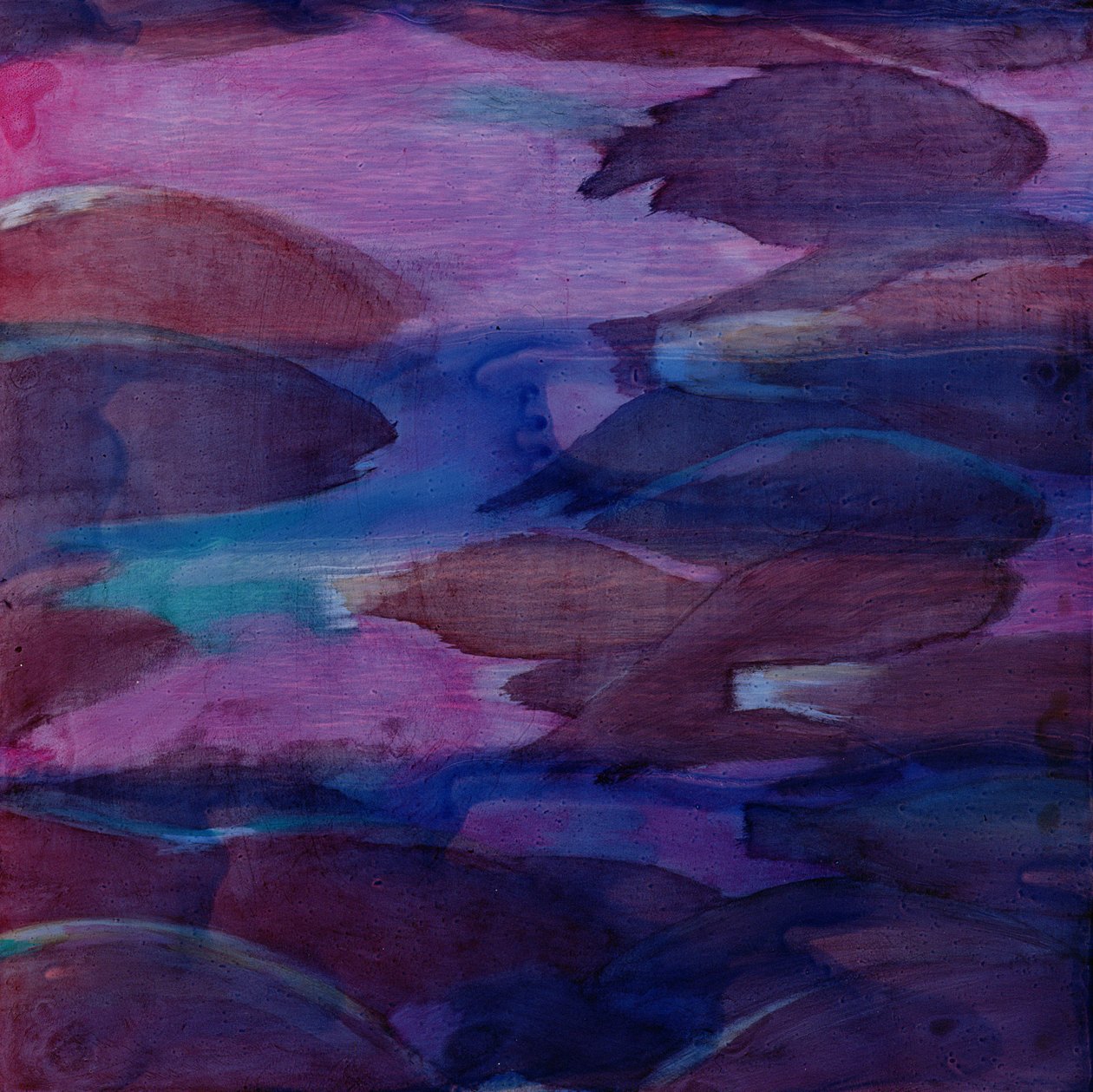 Purple Parrots VI, 2000 (olja på gesso) av Charlotte Johnstone