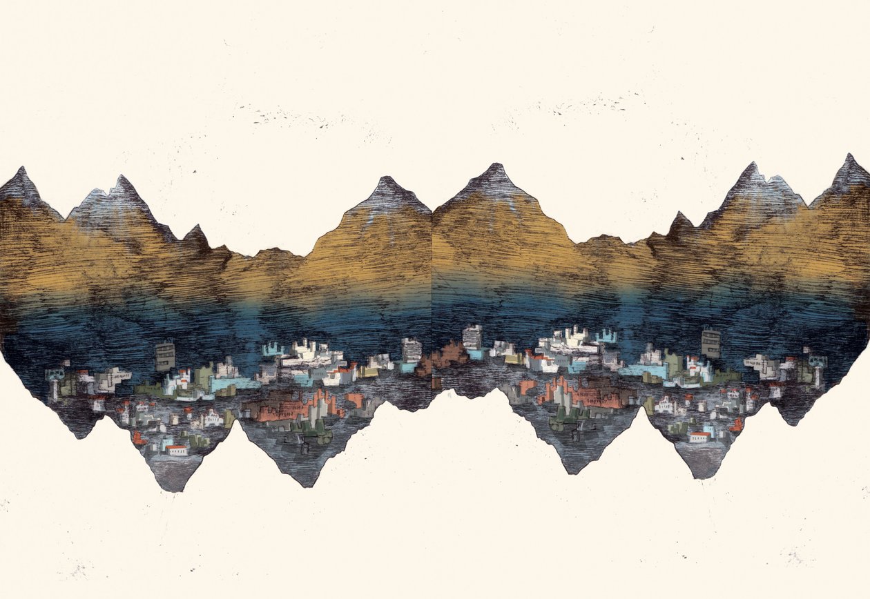 And the Mountains Echoed, 2013 (torrpunktsetsning och digital) av Charlotte Orr