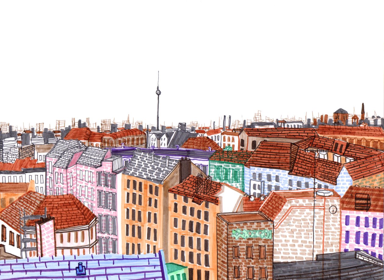 Berlin, 2017 (penselpennor) av Charlotte Orr