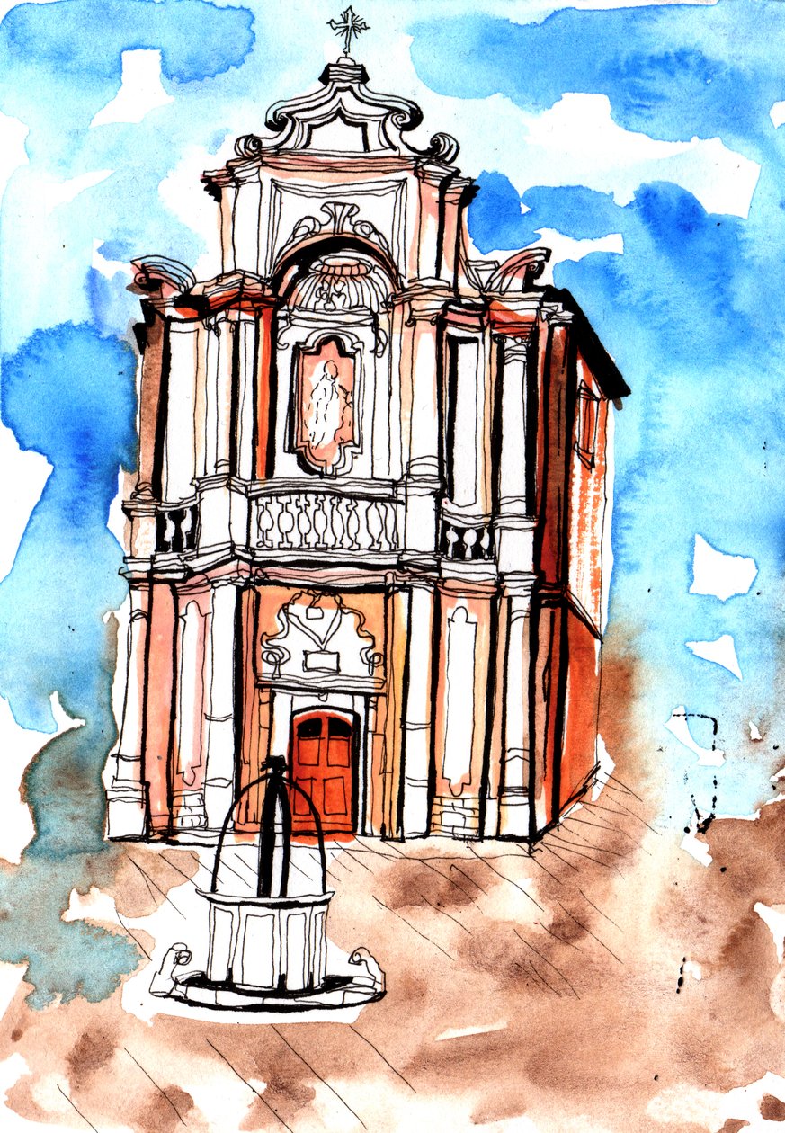 Byggnad i Siena, 2020 av Charlotte Orr