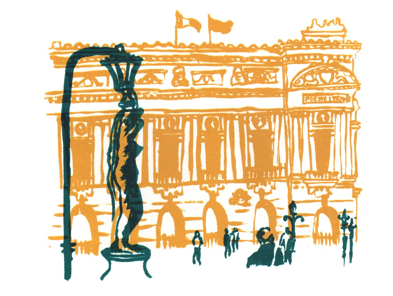Paris Opera House, 2014 (skärmtryck) av Charlotte Orr