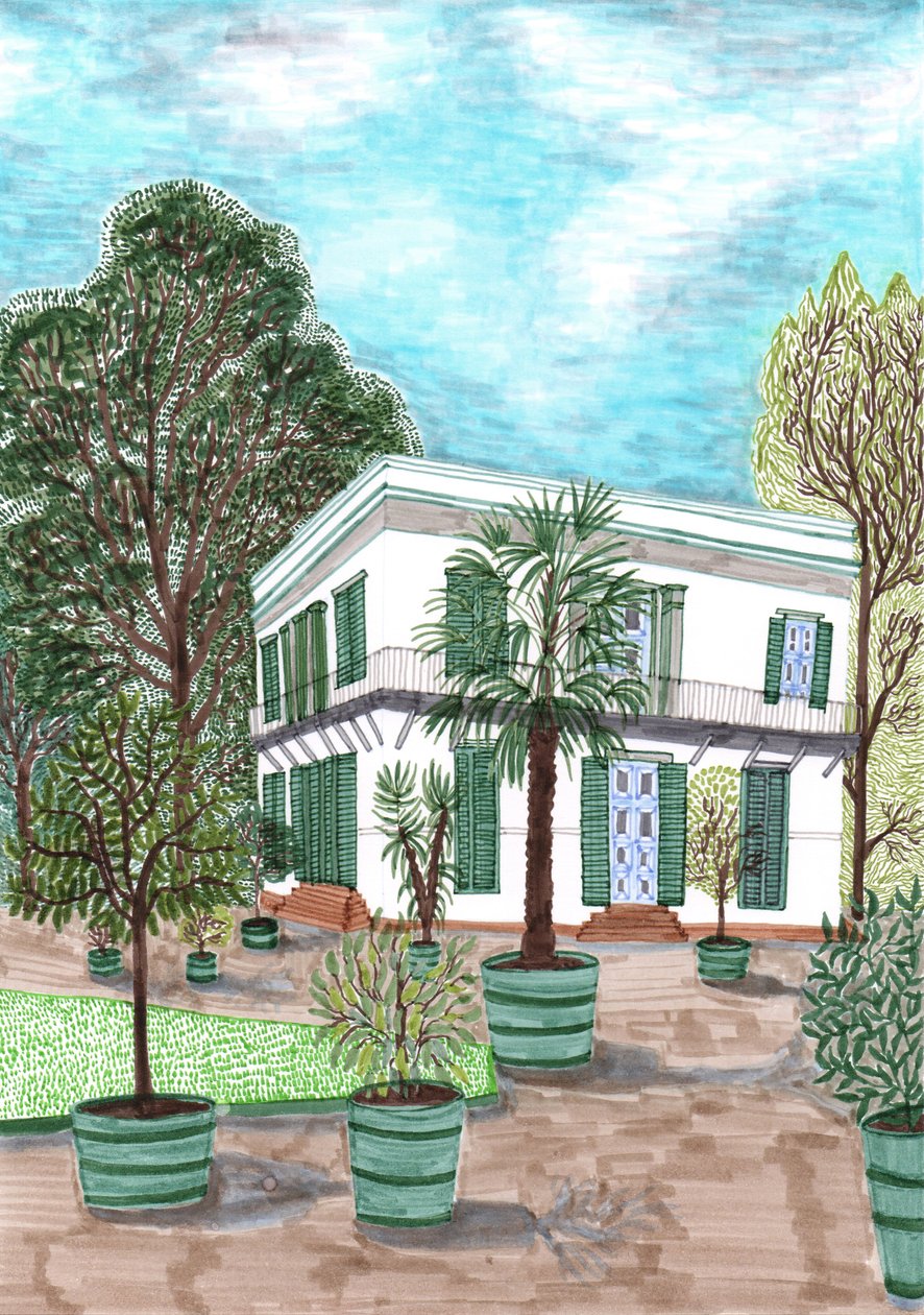 Schloss Charlottenburg, 2017 (penselpennor) av Charlotte Orr