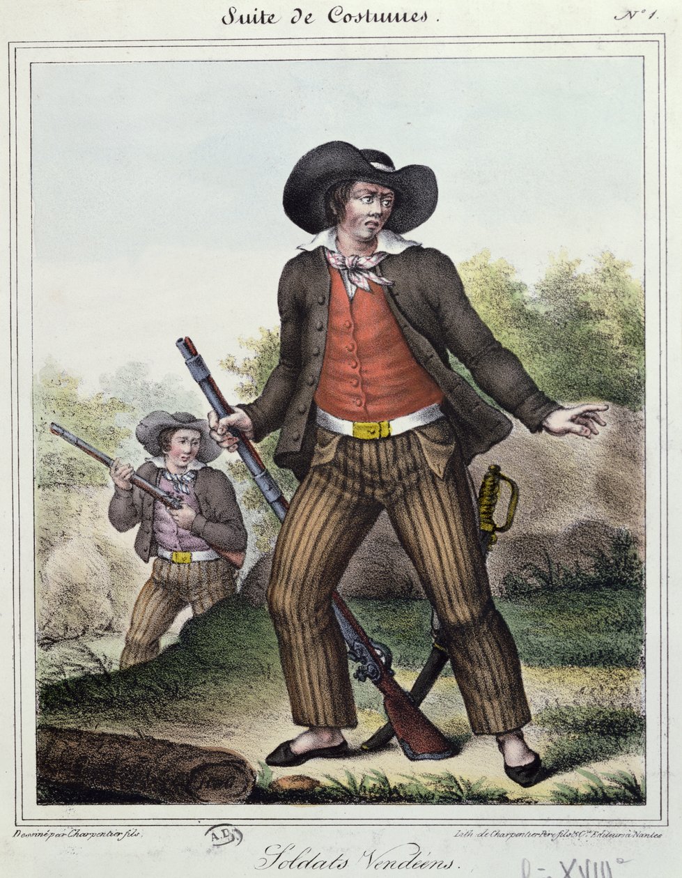 Soldater från Vendée vid tiden för den franska revolutionen, c.1845 av Charpentier