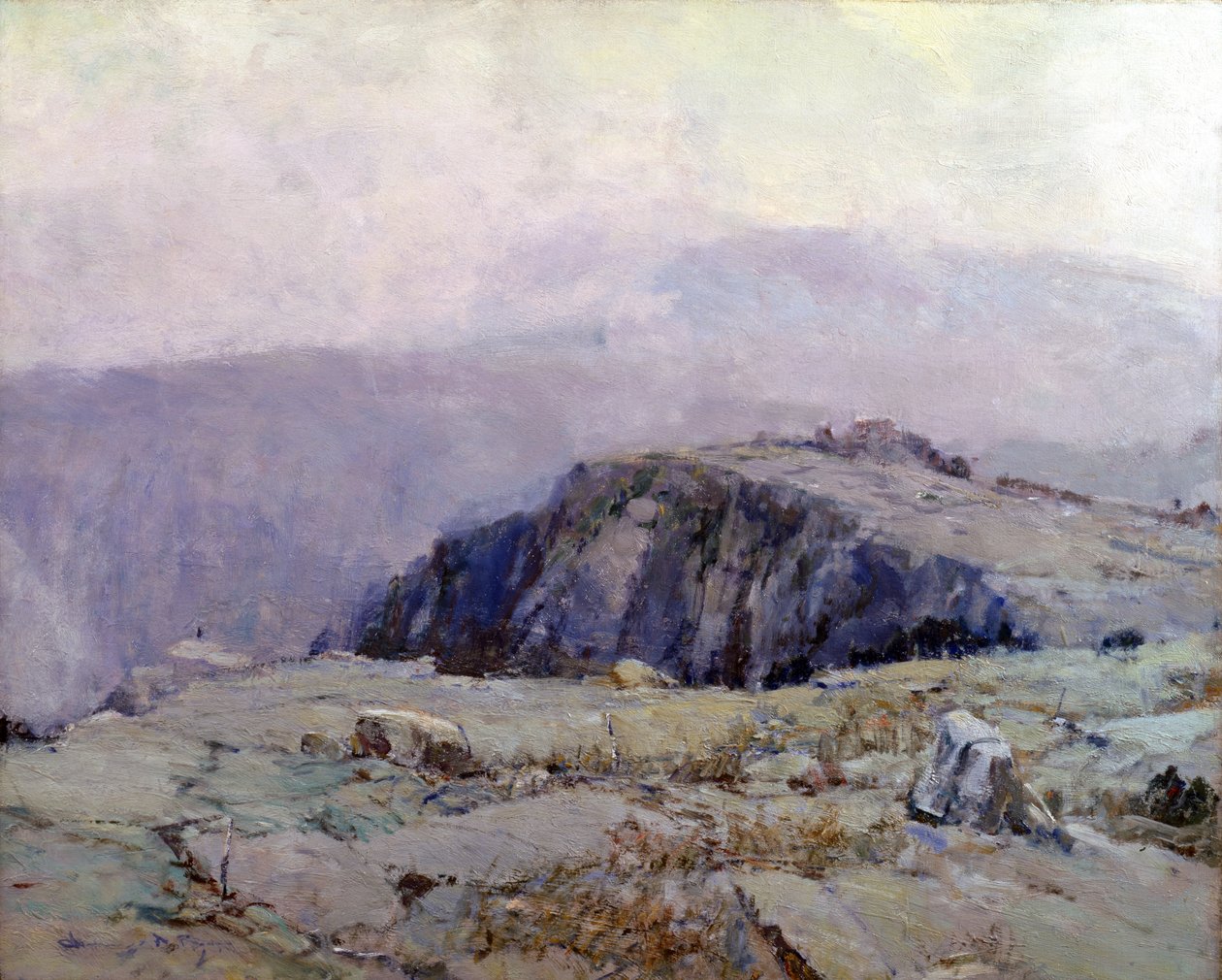 Rocky Landscape (olja på duk) av Chauncey Foster Ryder
