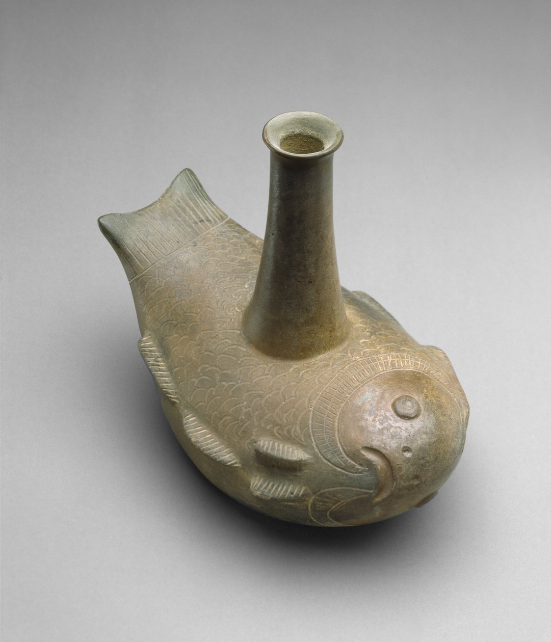Fiskkärl, 450-200 f.Kr. (inskuret lergods) av Chavin Chavin