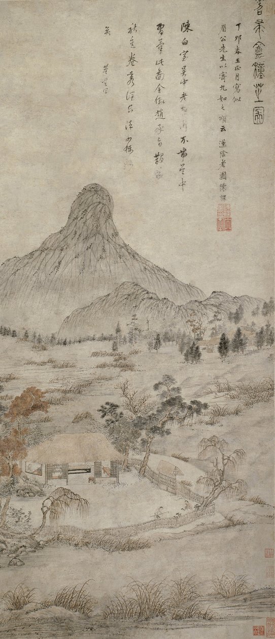 Planterar doftsvamp vid Tiaozhou"an, Ming-dynastin av Chen Guan