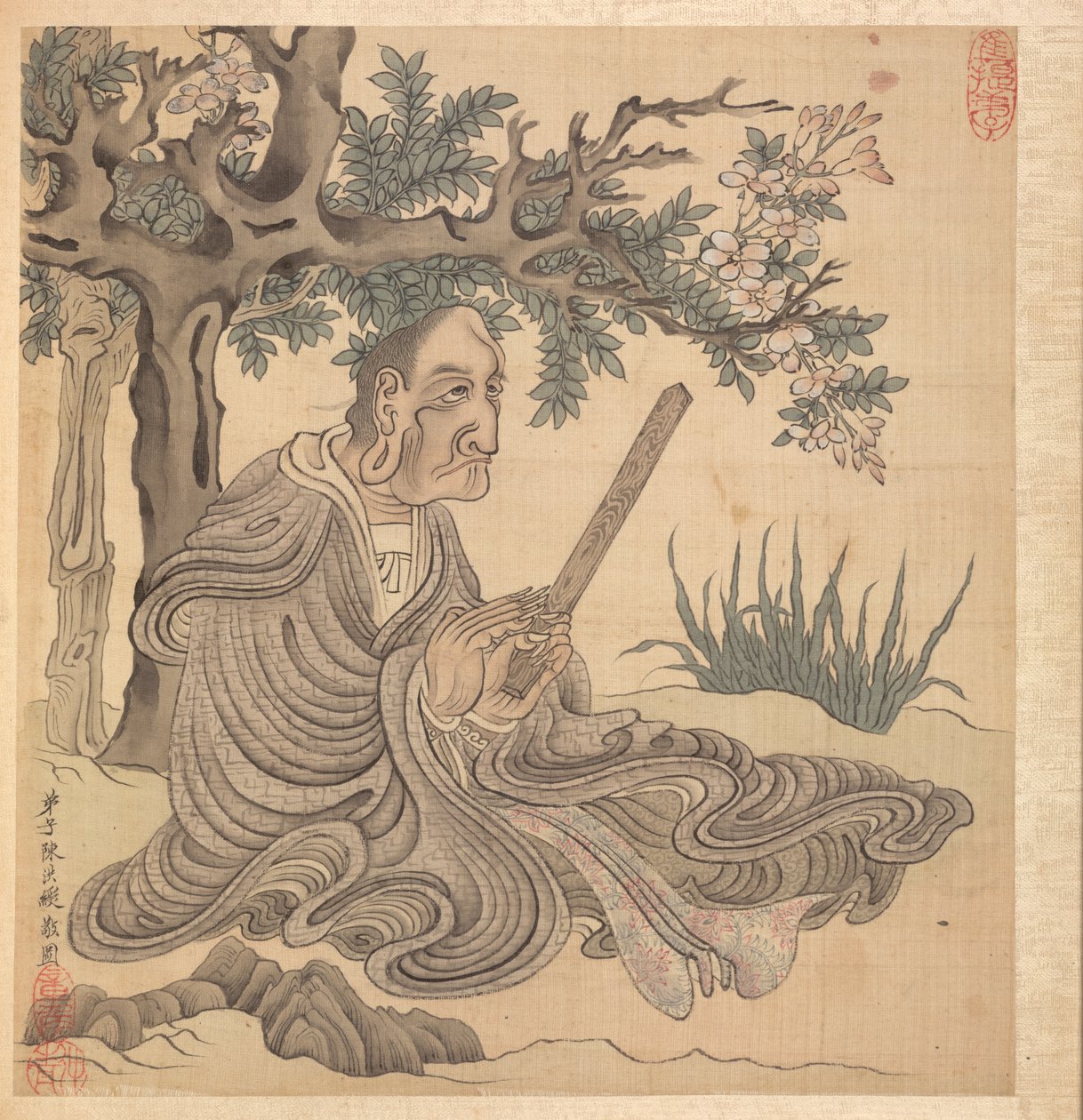 Målningar efter antika mästare: A Lohan [efter Kuan-hsiu], 1598-1652. av Chen Hongshou