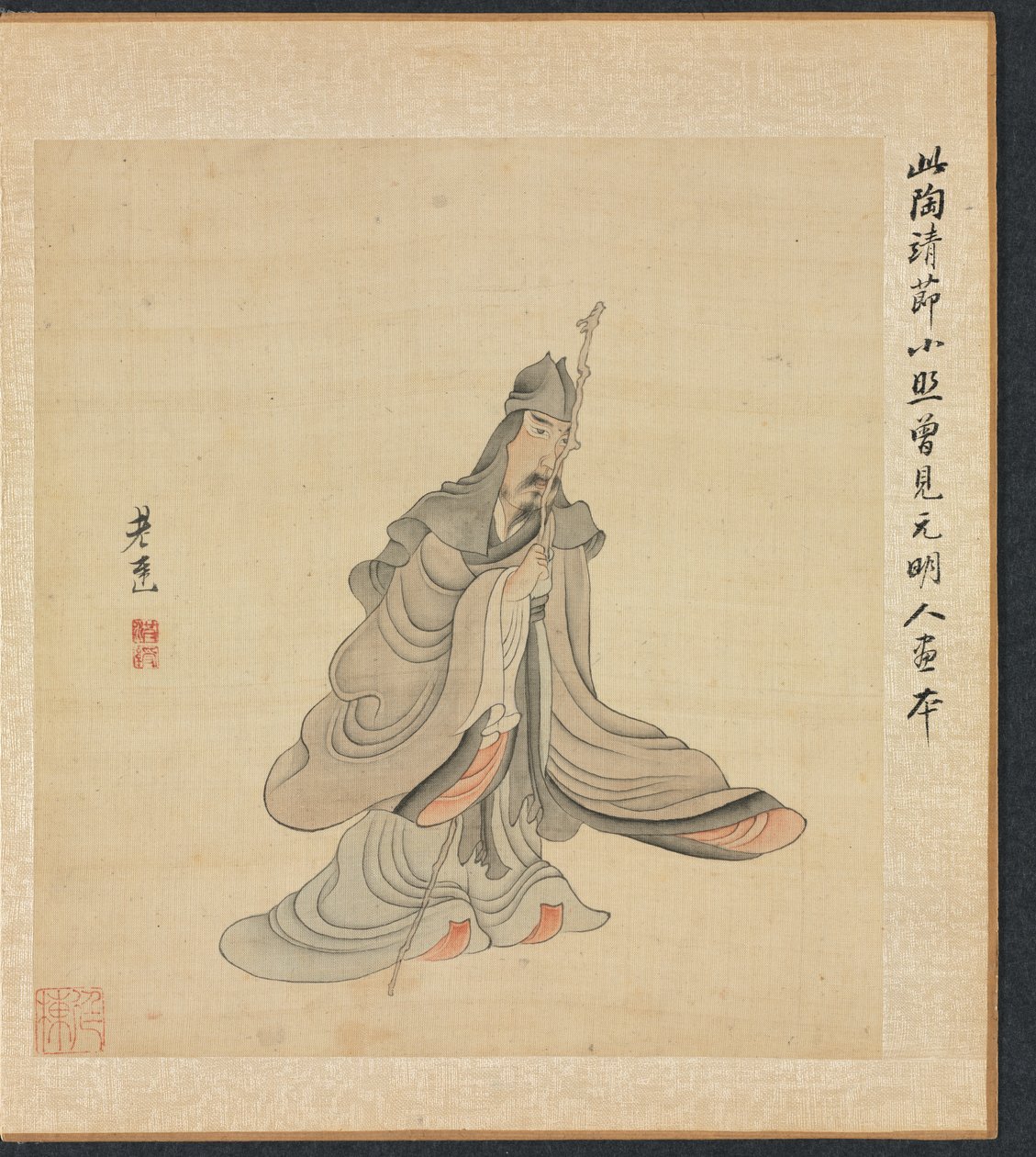 Målningar efter forntida mästare: Porträtt av Tao Yuanming, 1598-1652. av Chen Hongshou