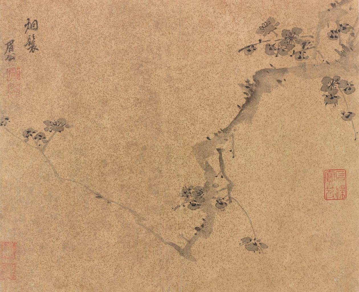 A Plum Branch, Mingdynastin, ca.1580-1639. av Chen Jiru