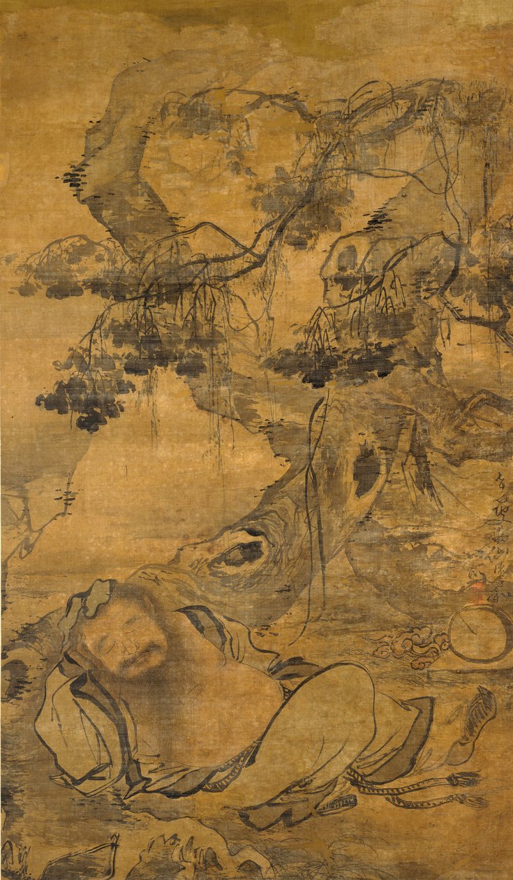 Drunken Immortal under ett gammalt träd, tidigt 1500-tal. av Chen Zihe