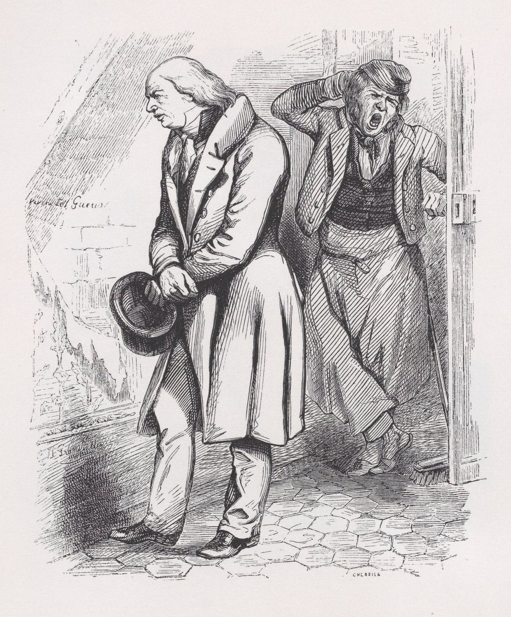 The Attic från The Complete Works of Béranger, 1836. av Cherrier