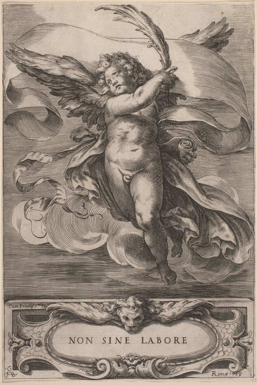 En allegorisk figur: Non sine labore av Cherubino Alberti