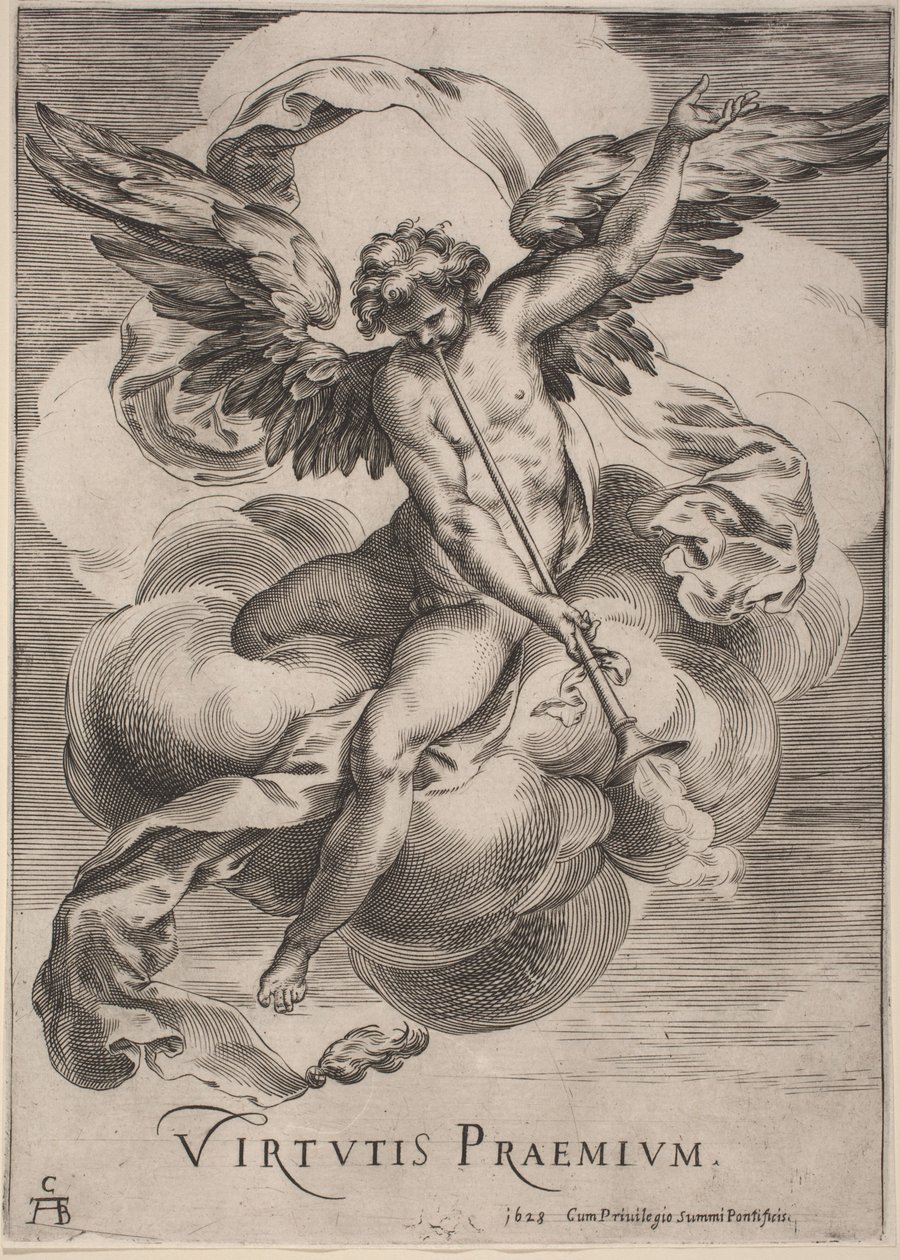 En allegorisk figur: Dygdens belöning av Cherubino Alberti