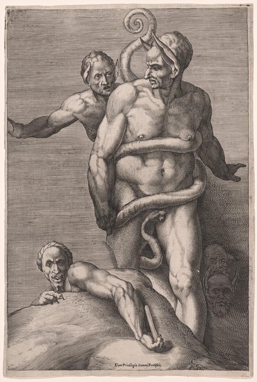 Minos och demonerna, från den yttersta domen av Cherubino Alberti