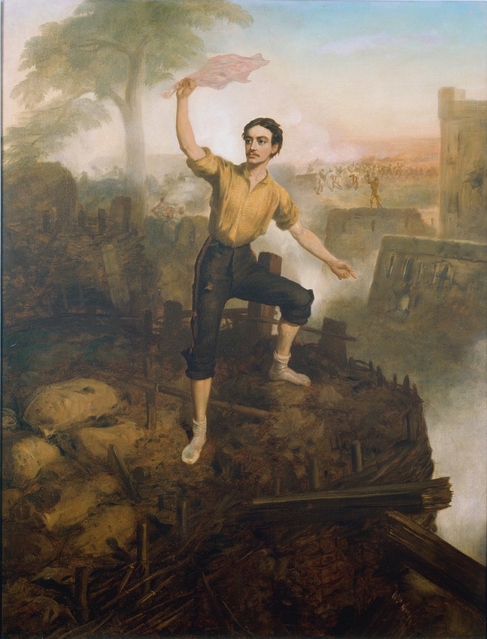 Löjtnant Thomas Adair Butler (1836-1901) tjänade Victoria Cross i Lucknow under indianmyteriet den 9 mars 1858, ca 1860 av Chevalier Louis William Desanges