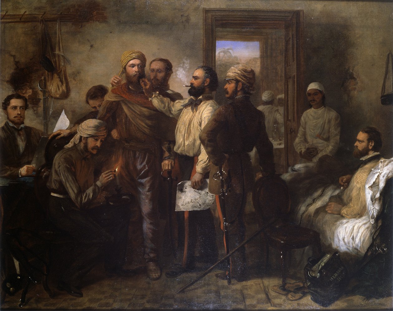 Thomas Henry Kavanagh VC (1821-82) förklädd till en infödd under det indiska myteriet vid belägringen av Lucknow, 9 november 1857, ca 1860 av Chevalier Louis William Desanges