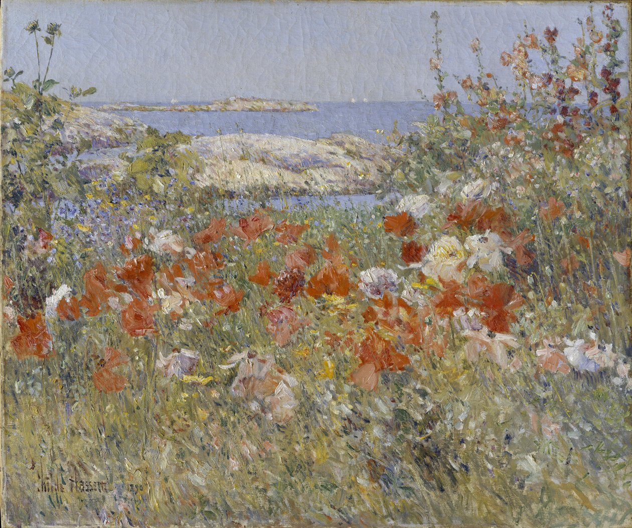  Celia Thaxters Garden, Isles of Shoals, Maine, 1890n  av Childe Hassam