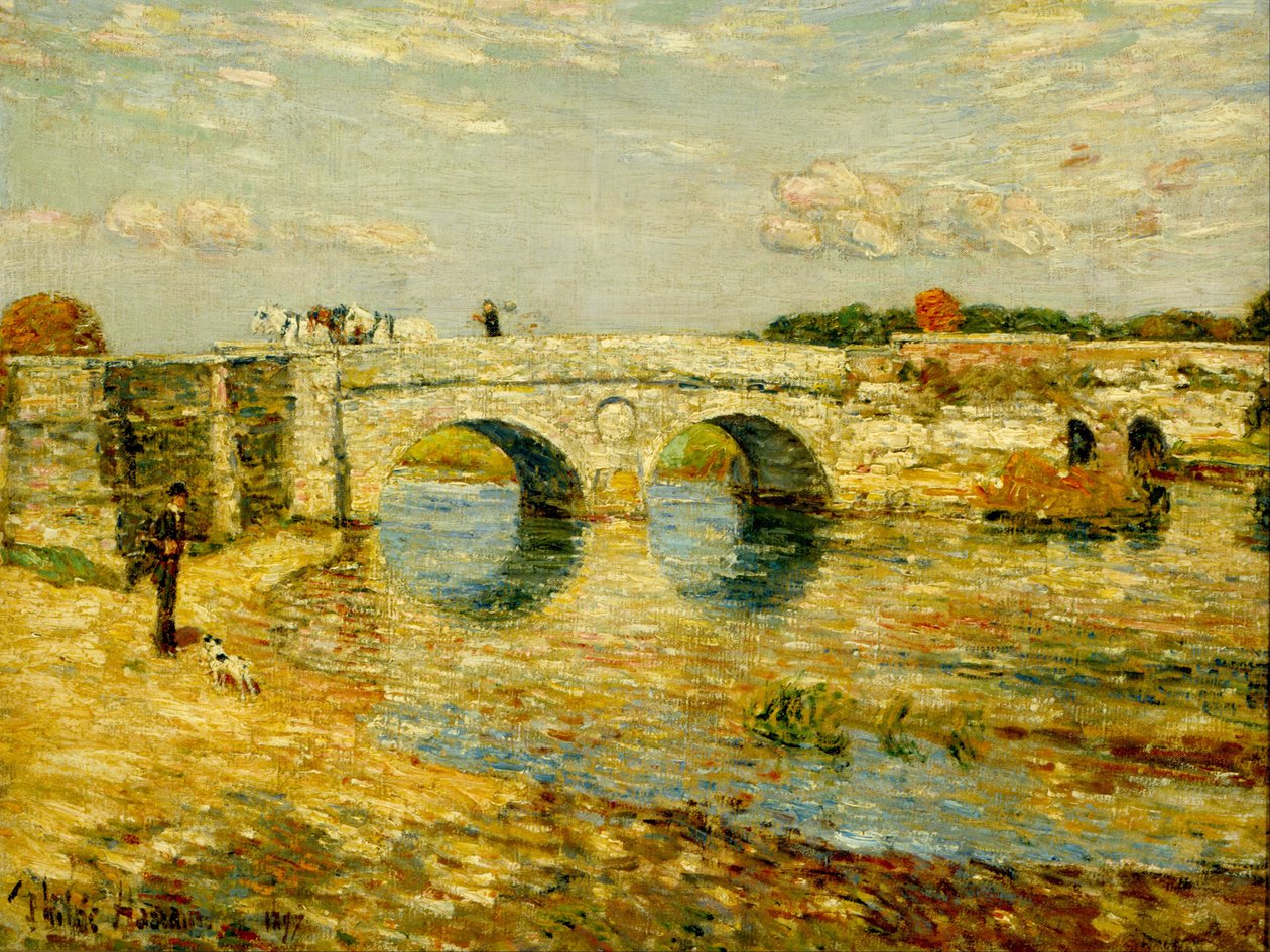 Bro över brunnen av Childe Hassam