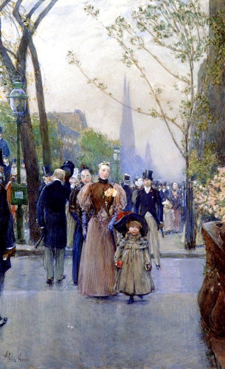 5th Avenue, söndag av Childe Frederick Hassam