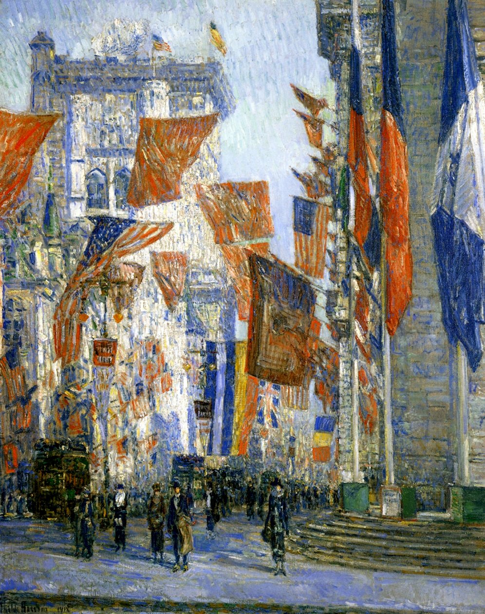 Allierades Avenue av Childe Frederick Hassam