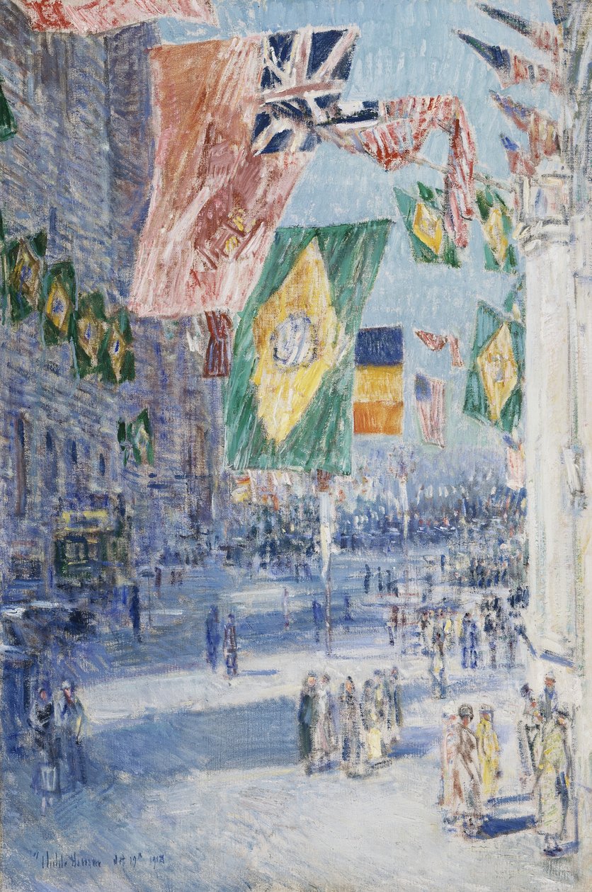 Allierades Avenue: Brasilien, Belgien av Childe Frederick Hassam
