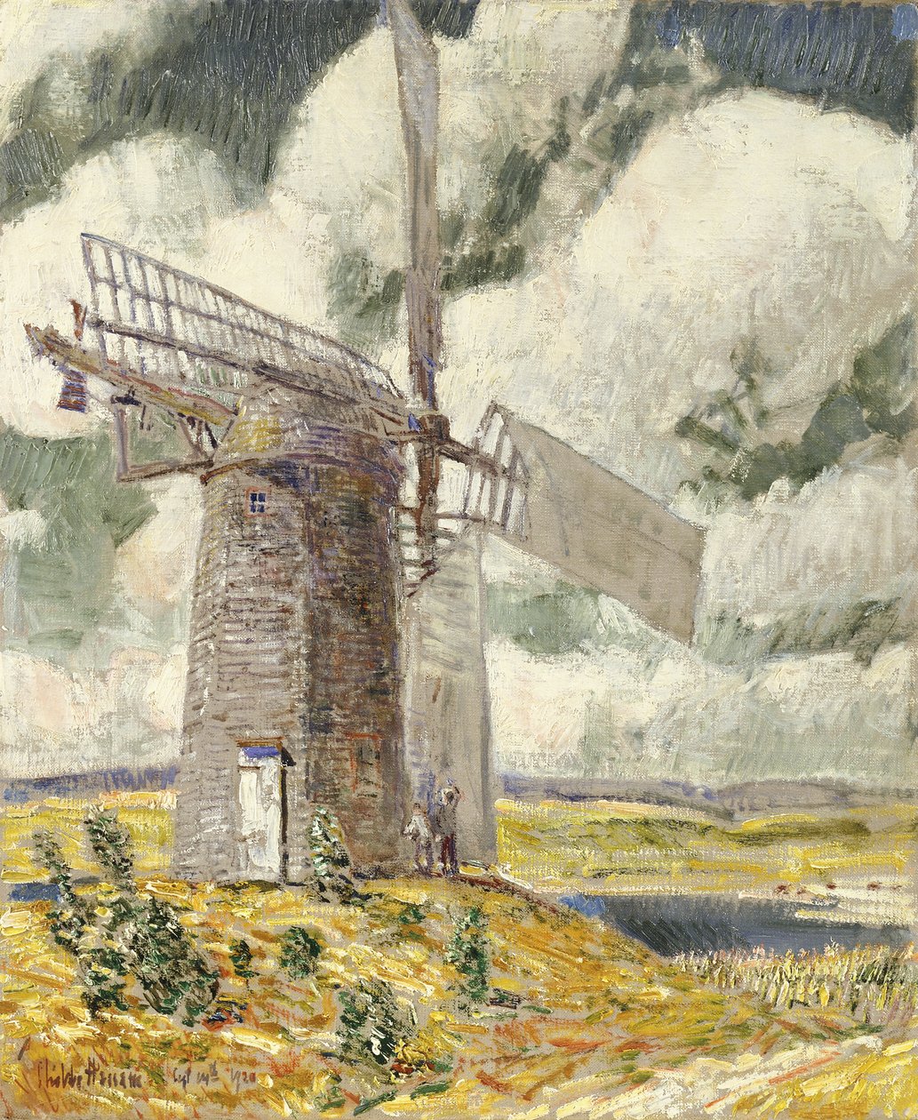 Böjsegel på den gamla kvarnen av Childe Frederick Hassam