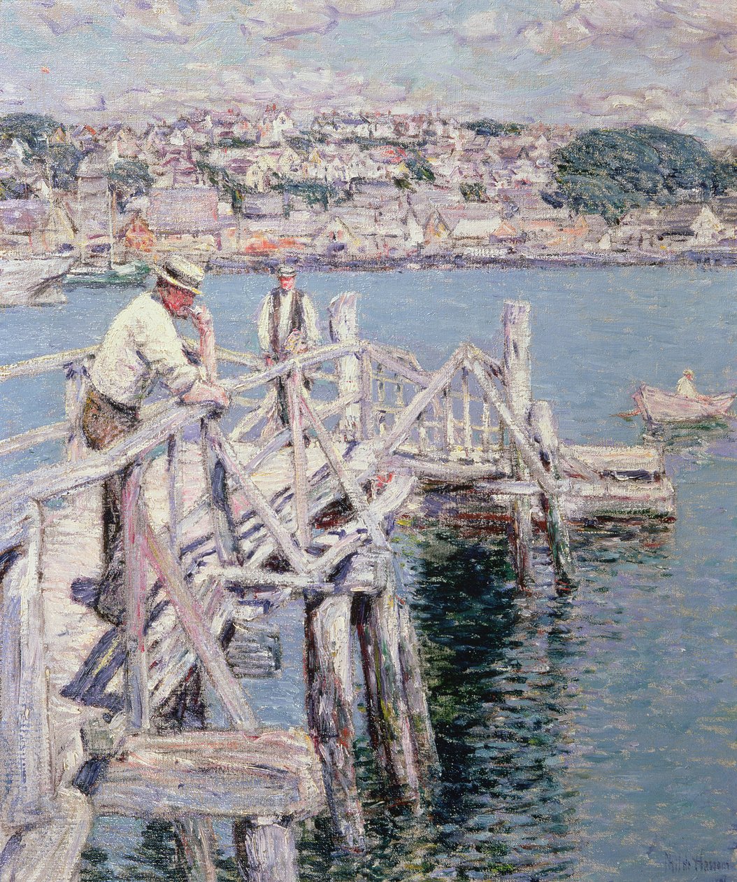 Dockscen, Gloucester av Childe Frederick Hassam