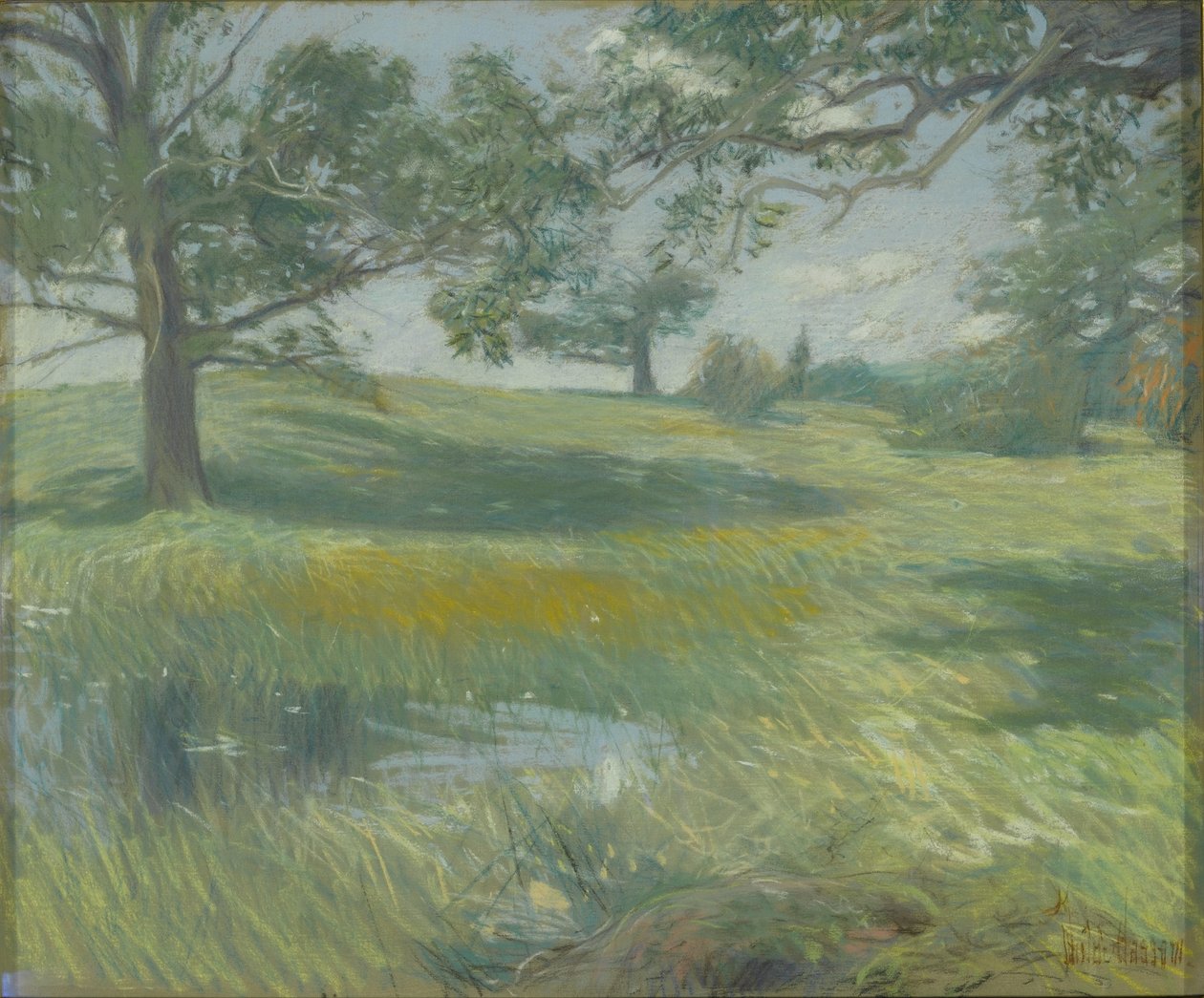 Meadows, ca 1900-10 (pastell på duk) av Childe Frederick Hassam