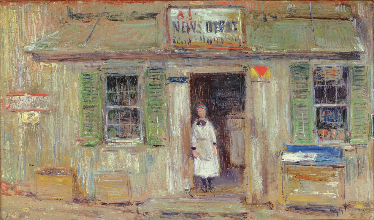 Nyheter Depot, Cos Cob av Childe Frederick Hassam
