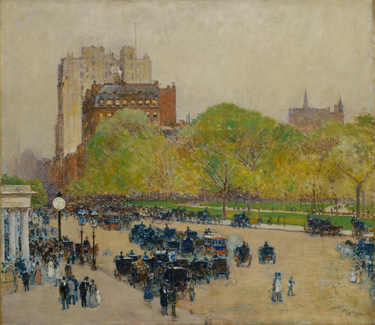 Vårmorgon i hjärtat av staden av Childe Frederick Hassam