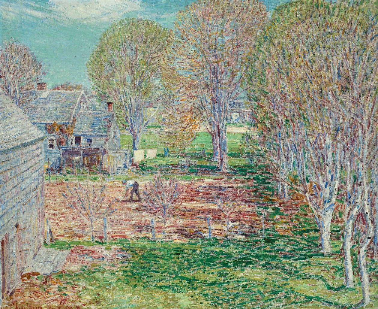 Vårplantering av Childe Frederick Hassam