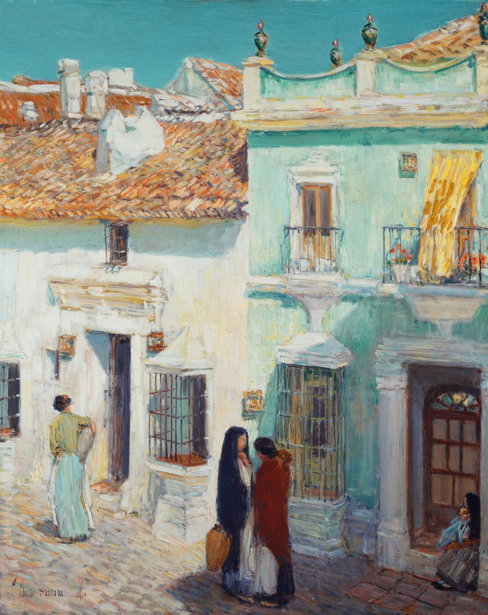Gatubild, La Ronda, Spanien av Childe Frederick Hassam
