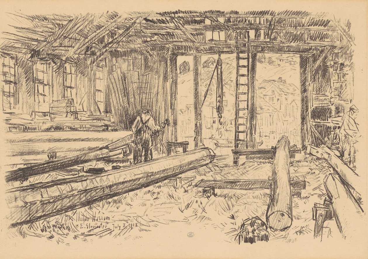 Sparbutiken, Gloucester av Childe Frederick Hassam