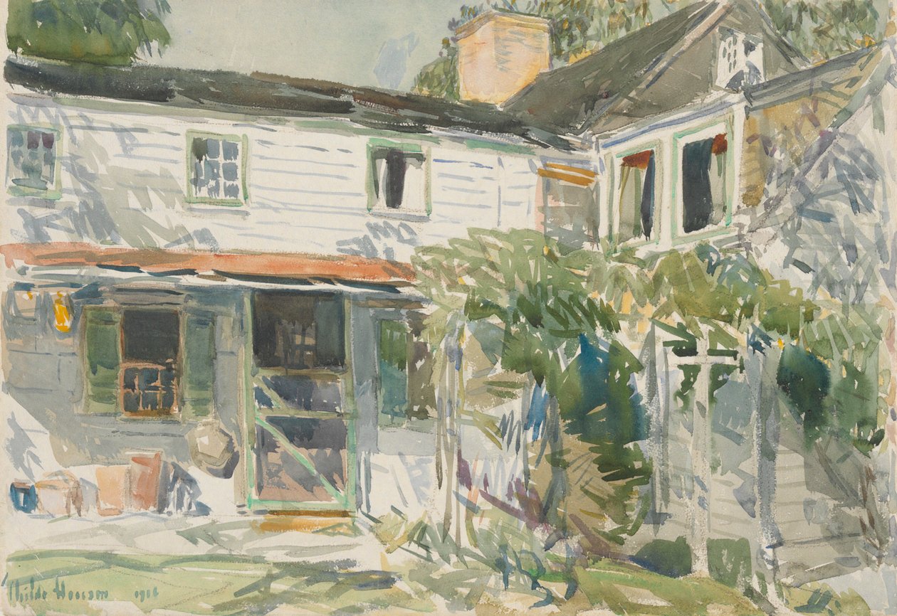 Baksidan av Gamla huset av Childe Hassam