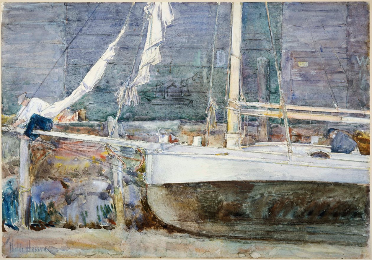 Torrdocka, Gloucester av Childe Hassam