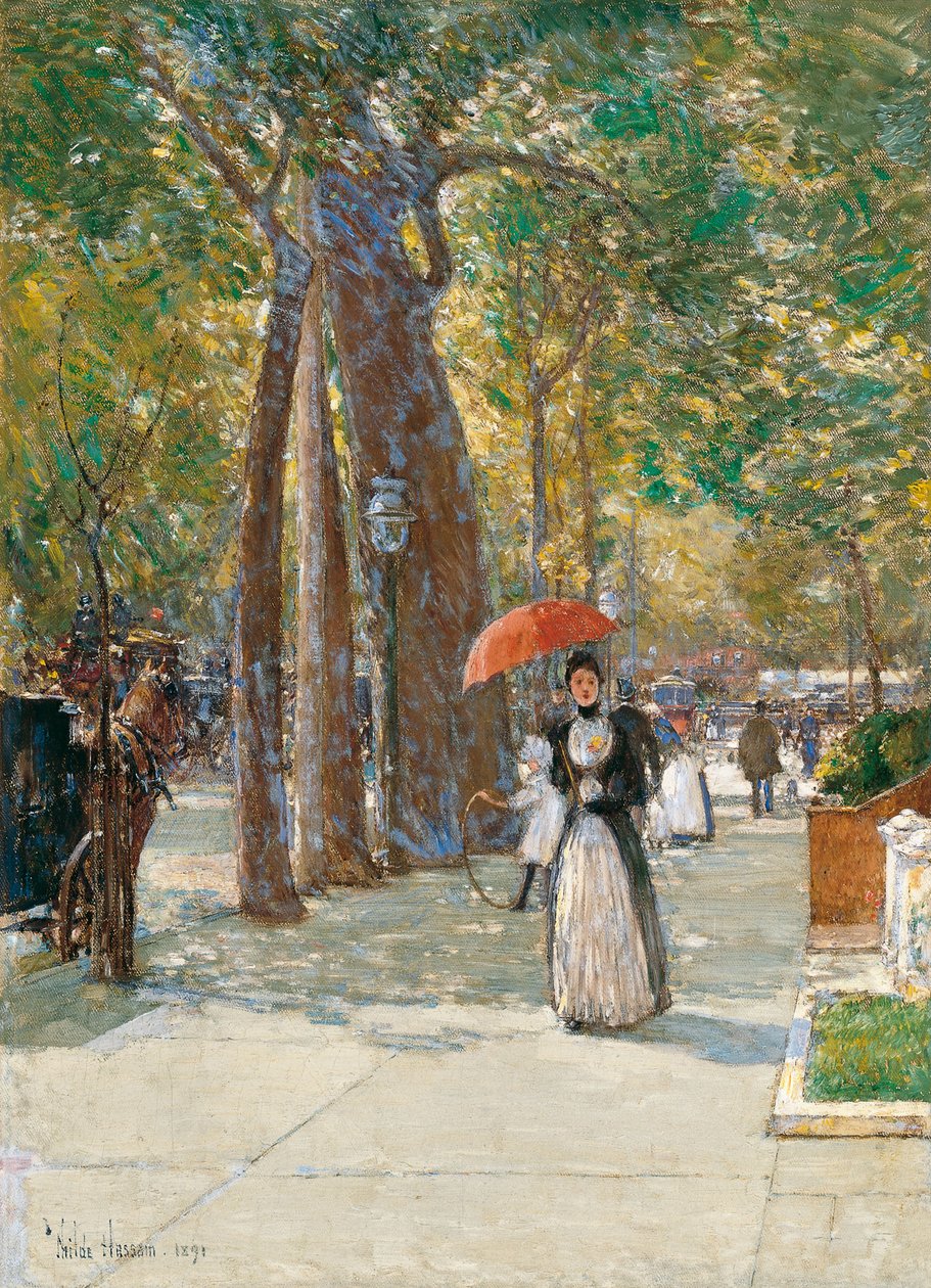 Fifth Avenue vid Washington Square, New York, 1891 av Childe Hassam