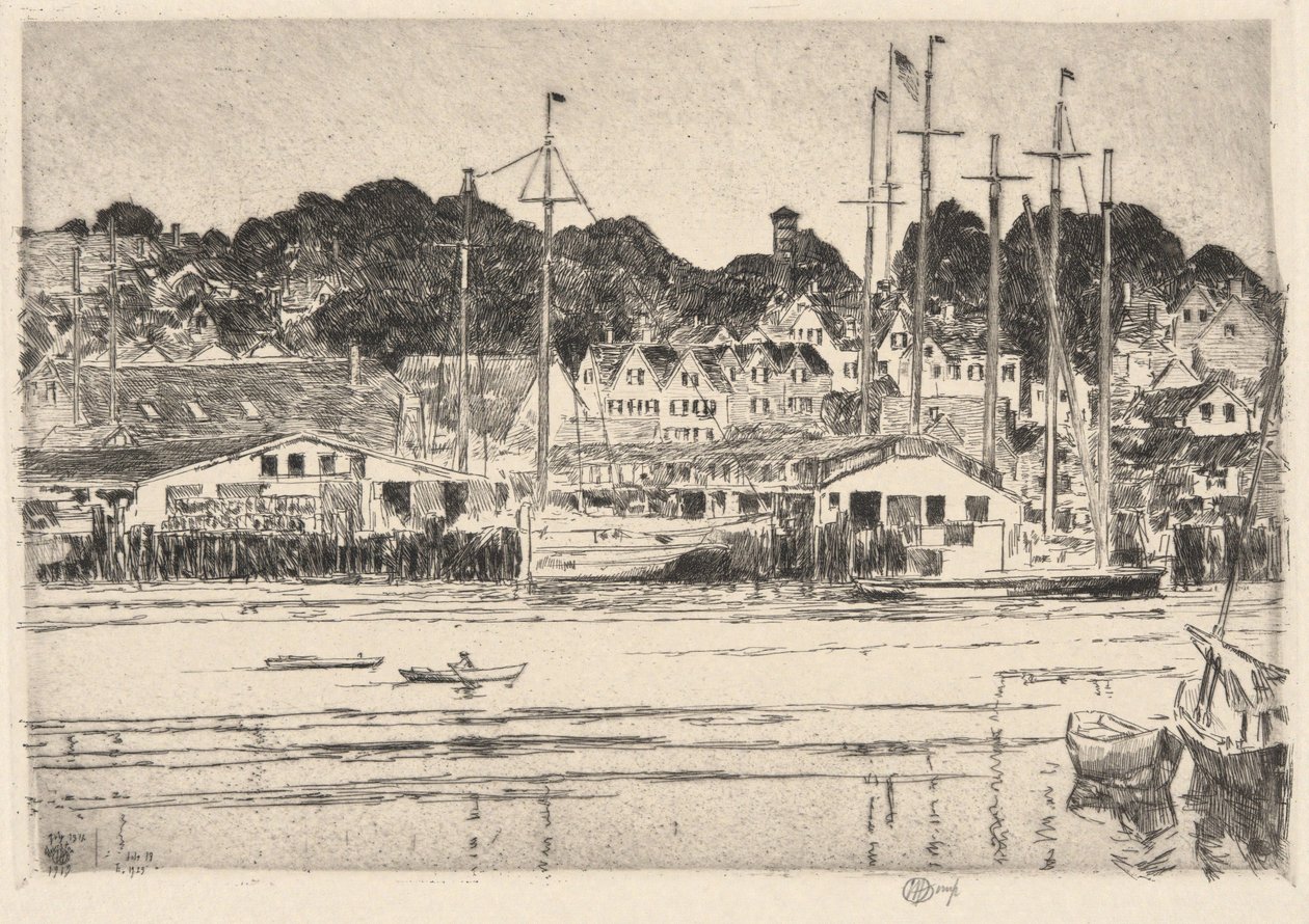 Gloucester, Inner Harbor, 1919 av Childe Hassam