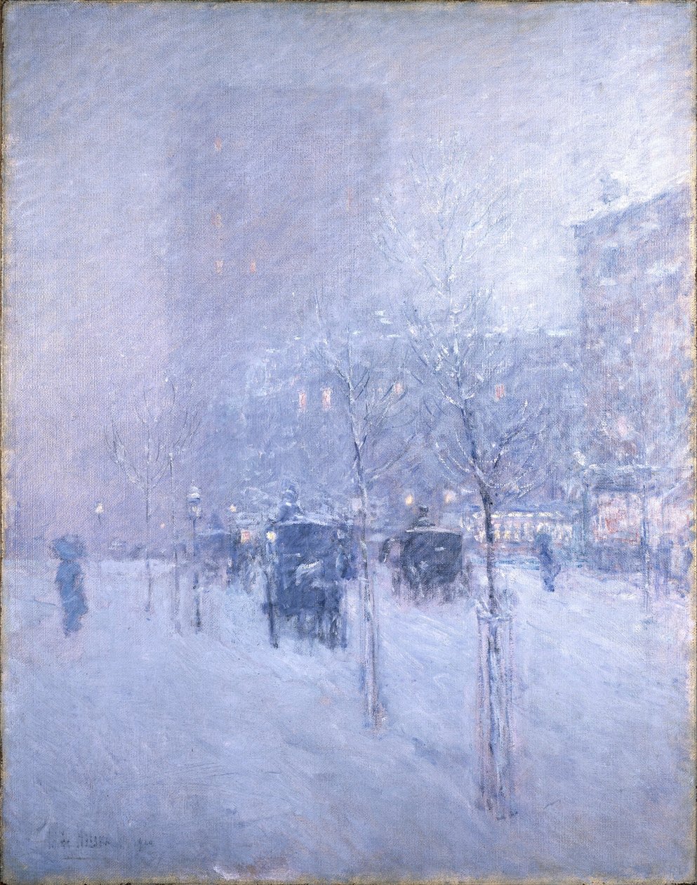 Sen eftermiddag, New York, vinter av Childe Hassam