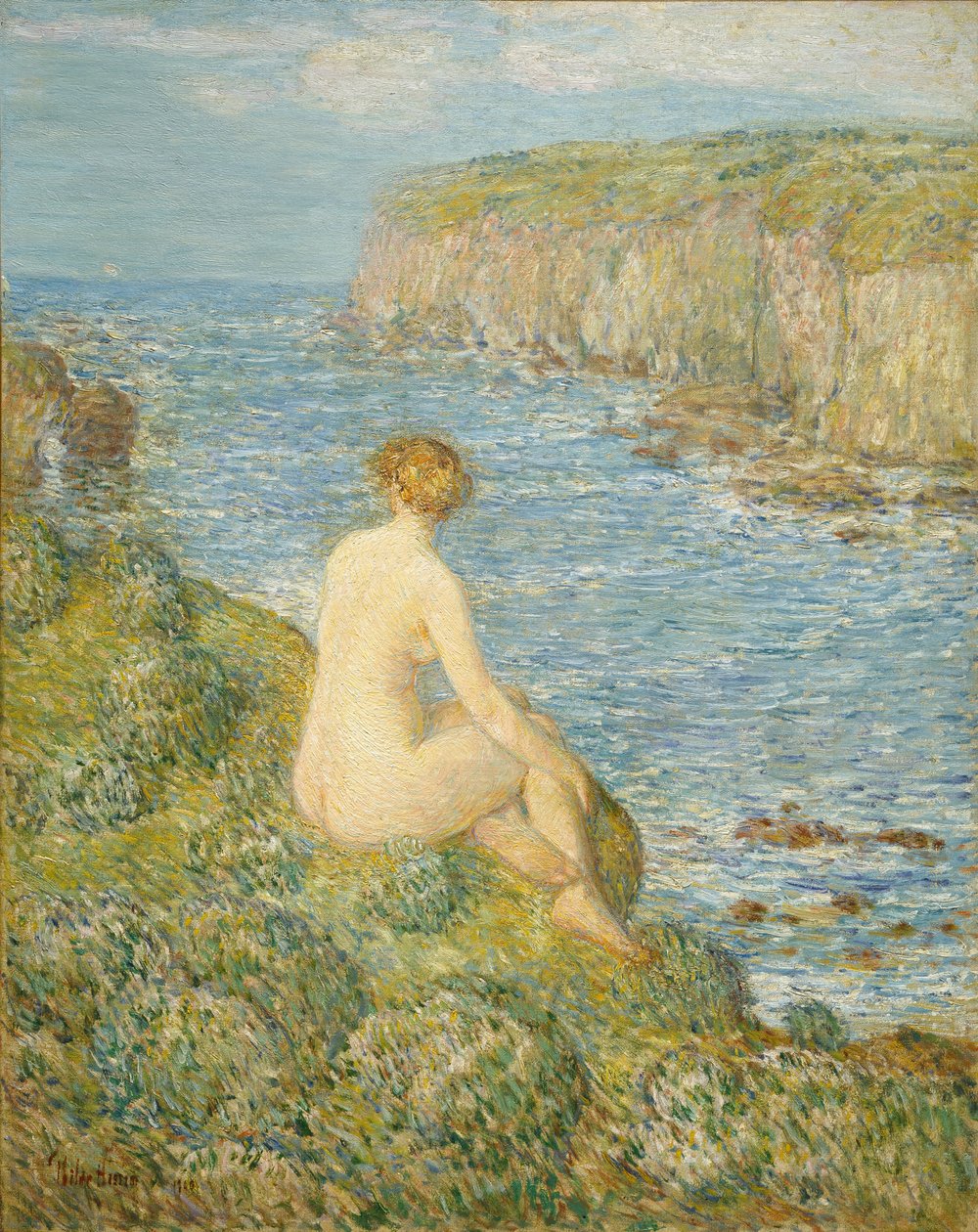 Nymf och hav av Childe Hassam