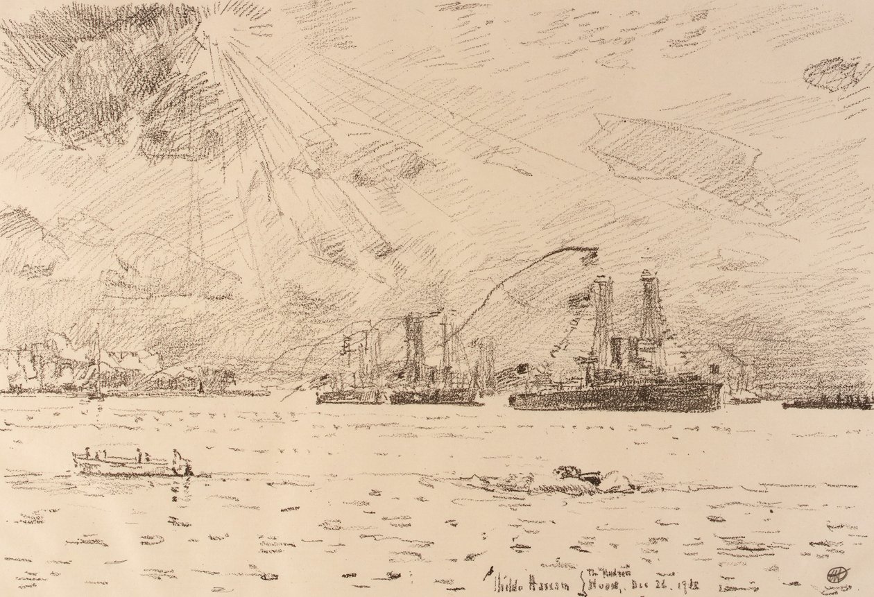 Flottans återkomst av Childe Hassam