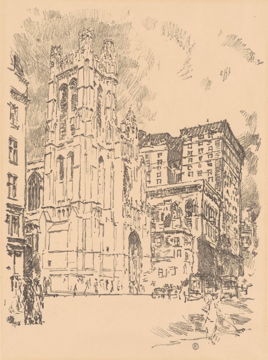 St Thomas, New York av Childe Hassam