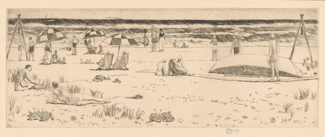 The Beach Club, Easthampton av Childe Hassam