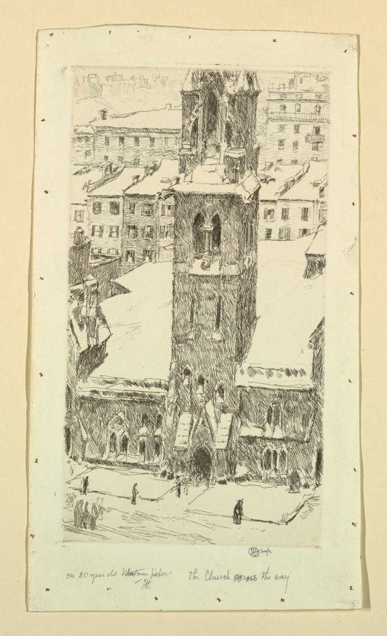 Kyrkan på andra sidan vägen av Childe Hassam
