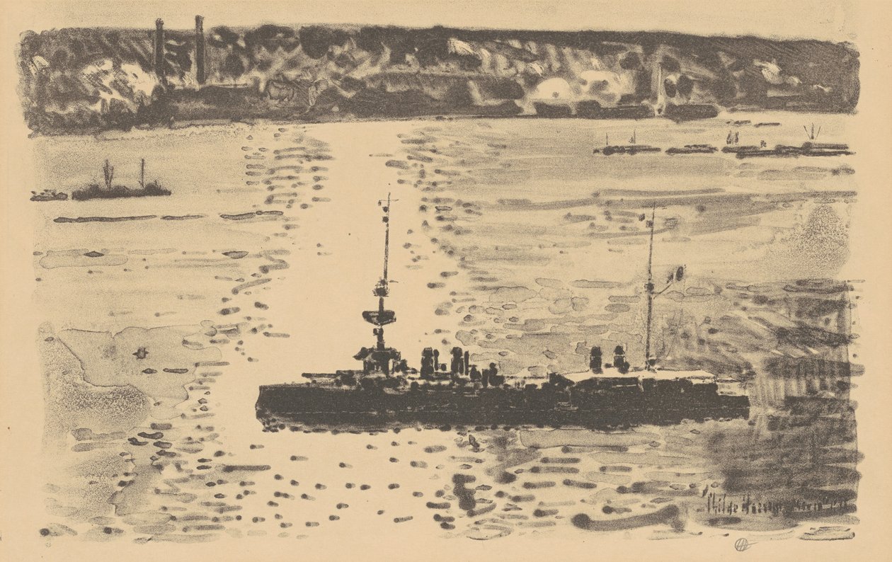Den franska kryssaren av Childe Hassam